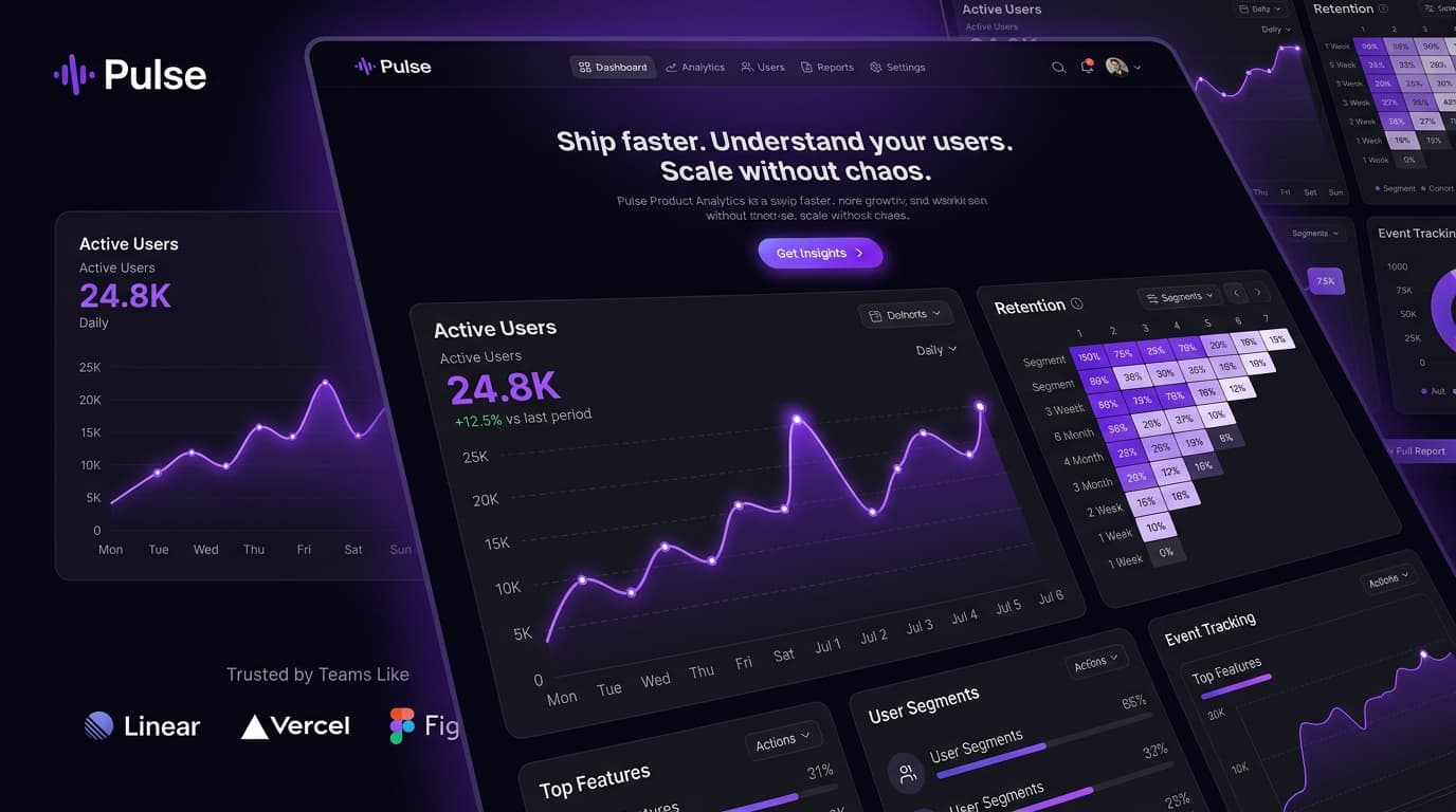 Pulse Analytics — Web project by Kavixo