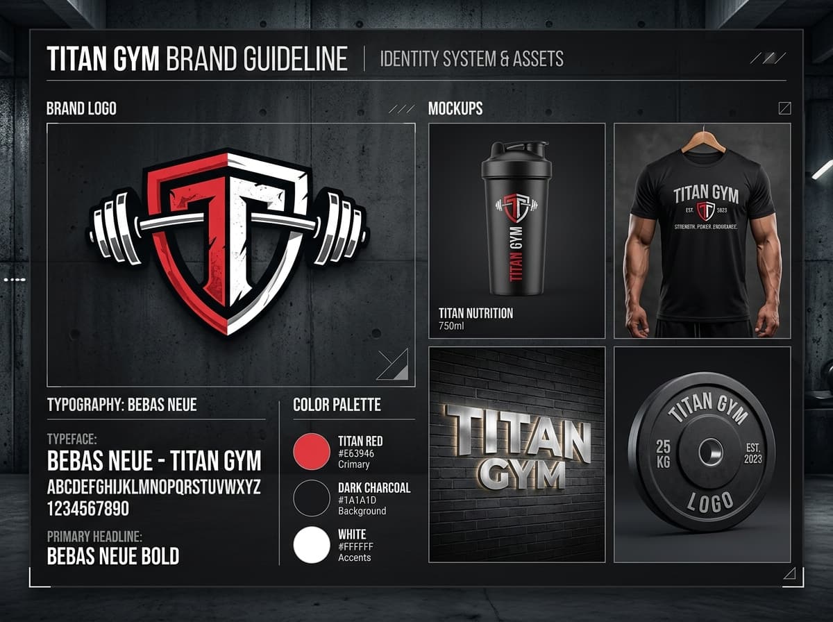 Titan Gym — Branding project by Kavixo